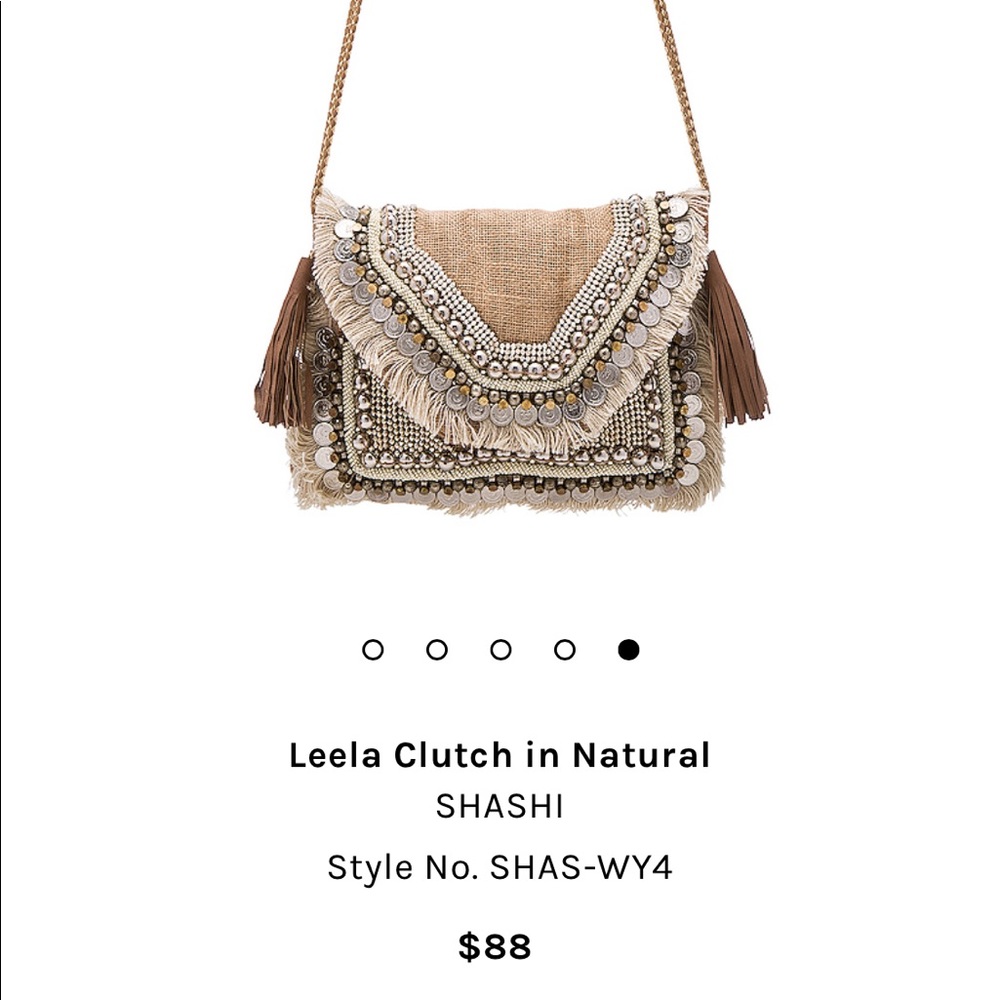 Shashi Leela Clutch in Natural Like New